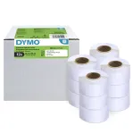 DYMO LabelWriter 2093091 baltos adresų etiketės, 28 x 89 mm, 12 ritinėlių po 130 (1560), nuolatinis popierius, savaime limpančios