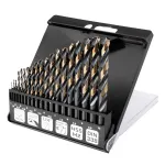 NEO TOOLS HSS-CNC metalo grąžtų rinkinys, 124&deg;, Pro-Tec, 1,0&ndash;10,0 mm, 19 vnt.