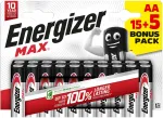 Energizer Max AA &scaron;arminė baterija LR6 1,5 V, 20 vnt. (E303329900)