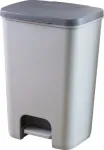 CURVER Pedal Bucket Essentials 40L &scaron;iuk&scaron;lių dėžė su pedalais, pilka/tamsiai pilka