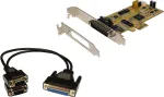 EXSYS EX-45362 2 prievadų RS-232 PCIe x1 serijinis adapteris, Low Profile, ASIX AX99100