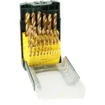 Bosch 2607017154 HSS sukimo grąžtų rinkinys, 25 dalių, TiN padengtas, cilindriniu kotu