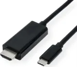 SECOMP USB-C į HDMI adapterio kabelis, 4K, 2 m, juodas S3731