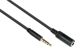 GoodConnections 3,5 mm TRRS garso prailginimo kabelis, vyri&scaron;kas į moteri&scaron;ką, 5 m, juodas AS-35V4B5