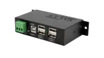 EXSYS EX-1594HMS USB 2.0 4 prievadų pramoninis &scaron;akotuvas su DIN bėgio tvirtinimo rinkiniu