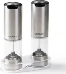 DOMO DO3102 įkraunamas elektrinis druskos ir pipirų malūnėlių rinkinys su LED ap&scaron;vietimu ir keraminiu malimo mechanizmu