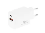 MOVANO GaN 20W USB-C PD + USB-A įkroviklis (baltas)