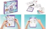 Maped Creativ LED &scaron;viesos stalas AVATAR MANGA, violetinė, maitinamas baterijomis, A5 kopijavimo plan&scaron;etė su manga &scaron;ablonais 907076