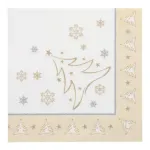 PAPSTAR X-Mas Elegance auksinio Kalėdų motyvo servetėlės, popierinės, 4 sluoksnių, 1/4 lankstymo, 400 x 400 mm, 1 vnt. (87104)