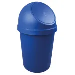 helit Apvali &scaron;iuk&scaron;liadėžė su atidaromu dangčiu, 45 litrų, mėlyna, polipropilenas, &Oslash;400 mm x H700 mm (H2401334)