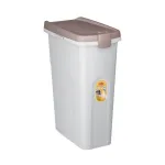 STEFANPLAST pa&scaron;arų laikymo konteineris su ratukais 40L 15kg baltas/&scaron;viesiai pilkas