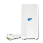 Qoltec 57013 aplinkui spinduliuojanti 4G LTE vidinė antena, 2x SMA, 0,6-2,7 GHz, 30 dBi, vertikali poliarizacija, 50 &Omega;, baltas ABS