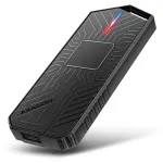 Axagon EEM2-GAM i&scaron;orinis USB-C 10Gbps metalinis dėklas M.2 NVMe ir SATA SSD diskams, be varžtų