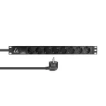 Lanview LVR-3MSCH-SPD-SCH8 maitinimo paskirstymo blokas (PDU) 8 AC lizdai 1U juodas