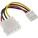InLine maitinimo adapteris vidinis 5.25 colio 4 kontaktų Molex moteri&scaron;kas / 3.5 colio Floppy vyri&scaron;kas 0,06 m