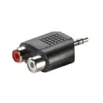 3,5 mm adapteris VALUE 3,5 mm M į 2x RCA F