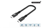 MicroConnect USB4CC015 USB laidas USB4 Gen 3x2 0,15 m USB C juodas