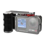 Metalinis apsauginis dėklas su Puluz rankena, skirtas DJI Osmo Action 5 Pro / Action 4 / Action 3