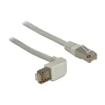 Tinklo kabelis DeLOCK 0,5 m Cat.6 S/FTP RJ-45 Kampinis Pilkas