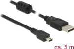 USB kabelis DeLOCK 5m USB 2.0-A USB 2.0 Mini-B