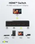 Goobay HDMI&trade;-Umschaltbox 4 į 1 (4K @ 60 Hz) (58489)