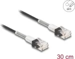 DeLOCK RJ45 tinklo kabelis 0,3 m Cat.6A UTP plonas juodas