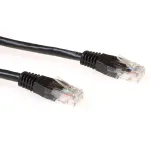 ACT IB8952 0,25 m CAT6 U/UTP patch kabelis juodas su RJ45 jungtimis