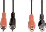 Audio kabelis e+p B 98/5 5m 2 x RCA juodas raudonas
