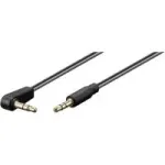 Wentronic Goobay 3,5 mm garso jungiamasis laidas, juodas, 1,5 m - 3,5 mm ki&scaron;tukas (3 kontaktų, stereo) > 3,5 mm ki&scaron;tukas (3 kontaktų, stereo) 90&deg; (67784)