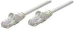 Intellinet tinklo jungiamasis kabelis, Cat6, 0,25 m, pilkas, CCA, U/UTP, PVC, RJ45, auksuoti kontaktai, apsaugotas nuo užkabinimo, su gaubtuku, viso gyvenimo garantija