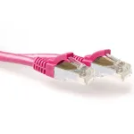 ACT Pink 5.00 m SFTP CAT6A pataisos laidas su apsauga nuo užkliuvimo ir RJ45 jungtimis