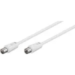 Wentronic Goobay anteninis jungiamasis kabelis, baltas, 0,5 m &ndash; IEC/koaksialinis ki&scaron;tukas IEC/koaksialinė rozetė (50910)