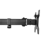 Maclean MC-967 Dvigubas vertikalus monitorių laikiklis ant stalo, VESA 100x100, 13-27 inch, 2x 9 kg, miltelinis dažymas, pakreipiamas, sukamas, reguliuojamas