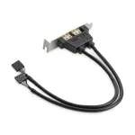 StarTech.com 2 prievadų USB A moteri&scaron;kas žemo profilio lizdo plok&scaron;tės adapteris
