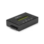 StarTech.com SATDUP11 1:1 atskiras standžiųjų diskų kopijavimo ir trynimo įrenginys, SATA HDD/SSD, LCD ekranas, TAA, nepriklausomas nuo OS