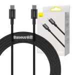 Baseus Superior USB-C į USB-C laidas 1 m juodas 100W greitas įkrovimas ir duomenų sinchronizavimas