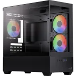 AEROCOOL P300D G-BK-v1 Mini Tower ATX korpusas, juodas, grūdintas stiklas