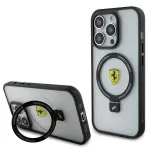 Ferrari FEHMP15LUSCAH iPhone 15 Pro 6,1 inch permatomas kietas dėklas su žiediniu stovu, suderinamas su MagSafe, 2023 kolekcija