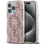 Guess GUHMP15XHGCUSTGP iPhone 15 Pro Max 6,7 inch Pink Hardcase IML GCube MagSafe
