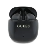 Guess GUTWSJ14ESGKTWS belaidės ausinės True Wireless Bluetooth 5.3 su įkrovimo dėklu, juodos, klasikinis logotipo ra&scaron;tas