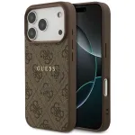 Guess 4G Ring Classic Logo MagSafe Back Cover, skirta Apple iPhone 17 Pro, ruda