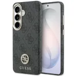 Guess 4G Rhinestone Round Logo MagSafe Case Samsung Galaxy S26 (Juoda)