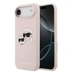 Karl Lagerfeld Apple iPhone Air Liquid Silicone Double Heads MagSafe Case Pink