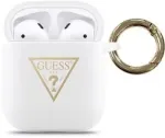 Guess Apple AirPods Triangle Silicone Case White