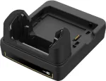 CipherLab RS36 vieno lizdo įkrovimo stotelė su DC į USB laidu, juoda