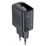 ACEFAST A82 GaN USB-C PD 20W sieninis įkroviklis &ndash; juodas