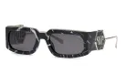 PHILIPP PLEIN Unisex Sunglasses SPP119M580Z21 - Black Acetate Frame, Grey Polycarbonate Lenses, UV400 Protection