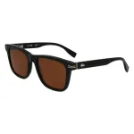 Lacoste L6045S-1 vyri&scaron;ki akiniai nuo saulės, juodas acetato rėmelis, pilki polikarbonato lę&scaron;iai, 54/19/145 mm