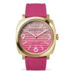 WATCHPEOPLE Women's 700985 Rose Gold Tone Stainless Steel and Brown Leather Watch 45mm