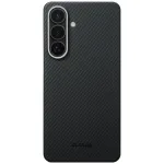 PITAKA Edge Case MagSafe, skirta Samsung Galaxy S26, aramidinis pluo&scaron;tas, juoda/pilka